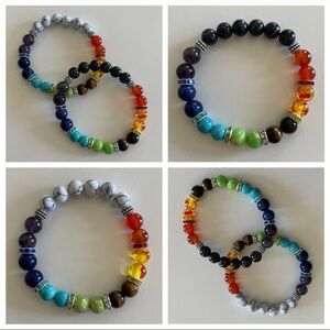 2 Piece Chakra Bracelet Set